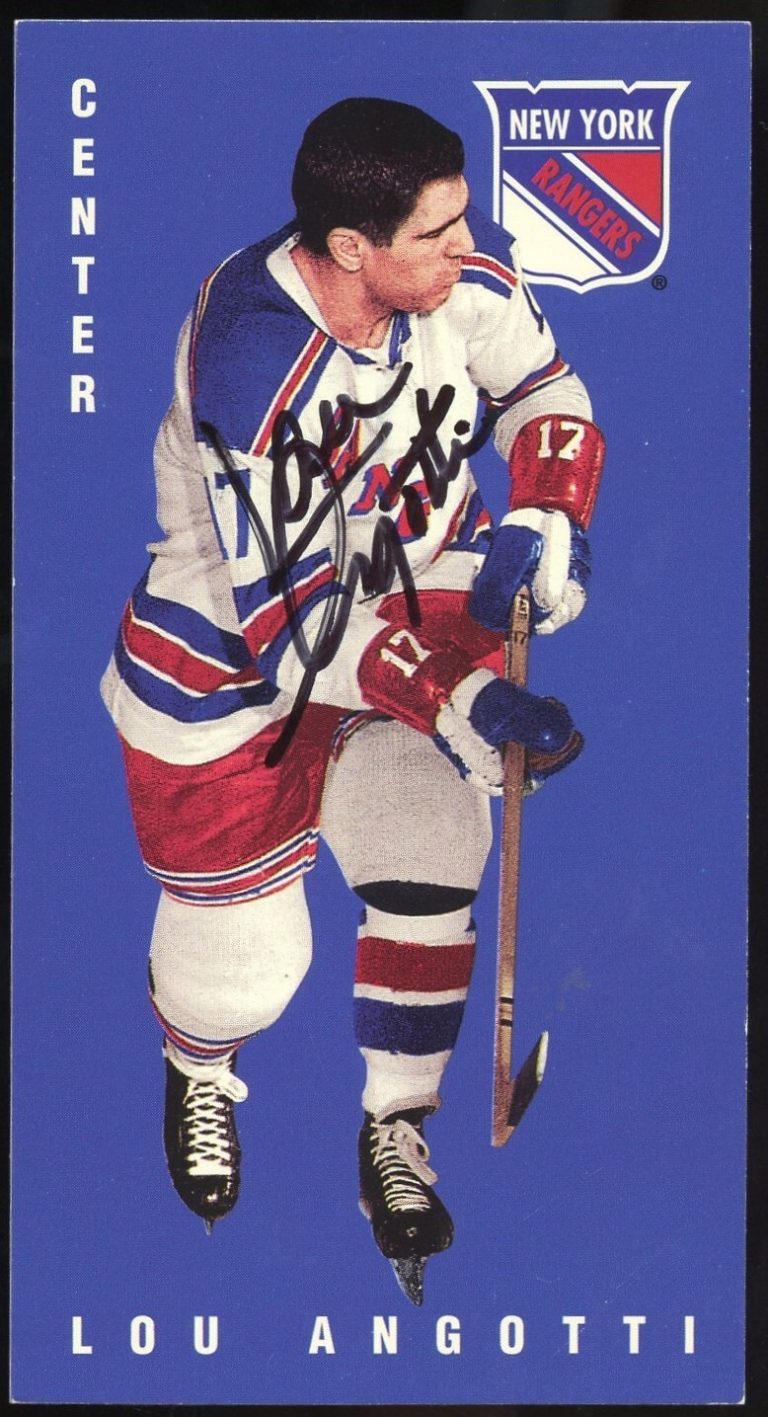 Lou Angotti #96 signed autograph 1994 Parkhurst Card Tall Boy Trading Card