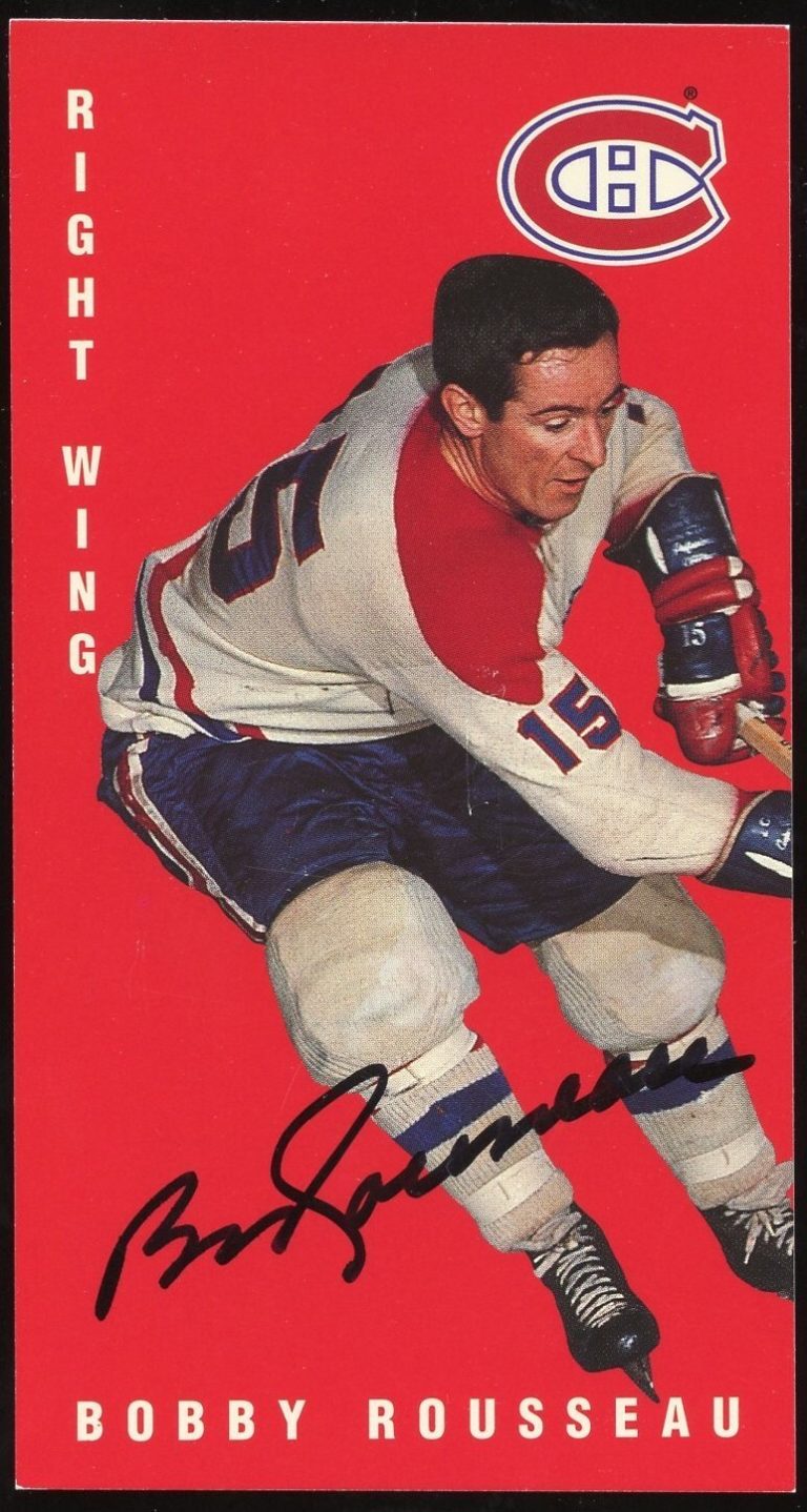 Bobby Rousseau #84 signed autograph 1994 Parkhurst Card Tall Boy Trading Card