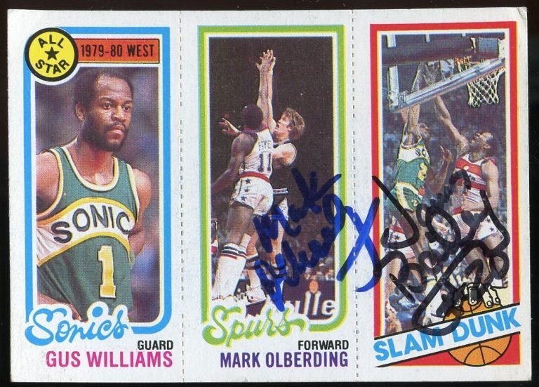 Mark Olberding & James Bailey signed autograph 1980-81 Topps Basketball Card