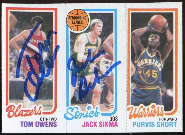 Tom Owens & Jack Sikma signed autograph auto 1980-81 Topps Basketball Card