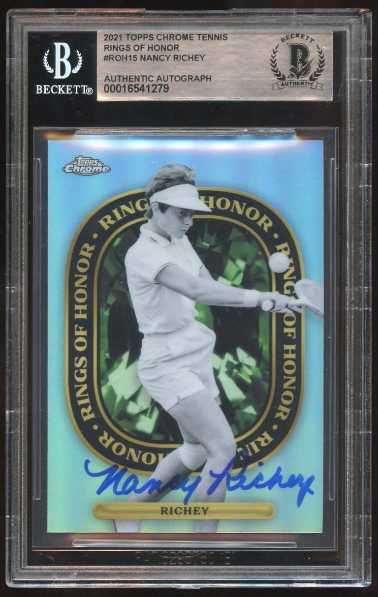 Nancy Richey #ROH15 signed autograph 2021 Topps Chrome Tennis Card BAS Slabbed