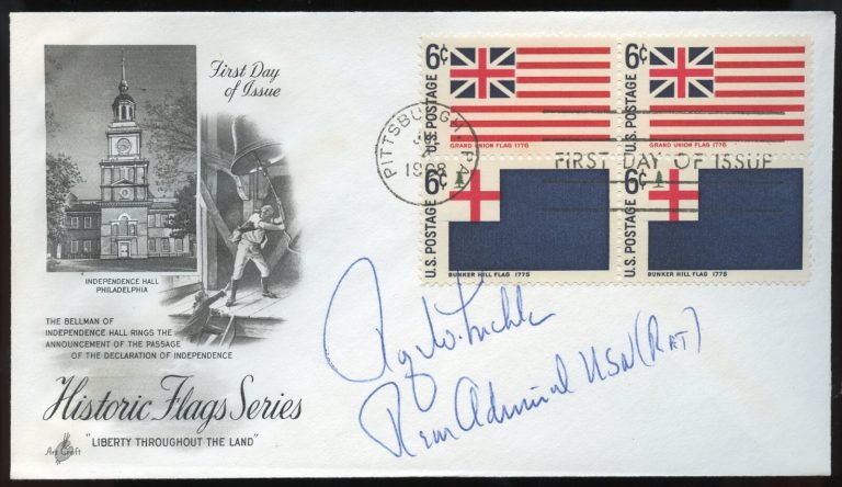 Roger W. Mehle d1997 signed autograph auto FDC USN ACE WWII Vietnam War