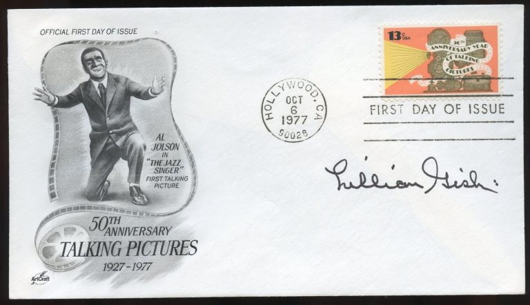 Lillian Gish d1993 signed autograph Actress First Lady of American Cinema FDC