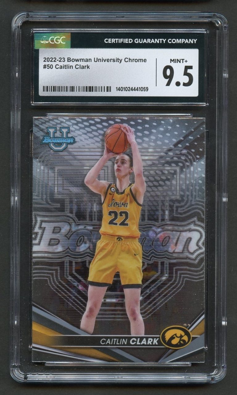 Caitlin Clark #50 Bowman University Best Chrome 2022-23 Iowa Hawkeyes CGC 9.5