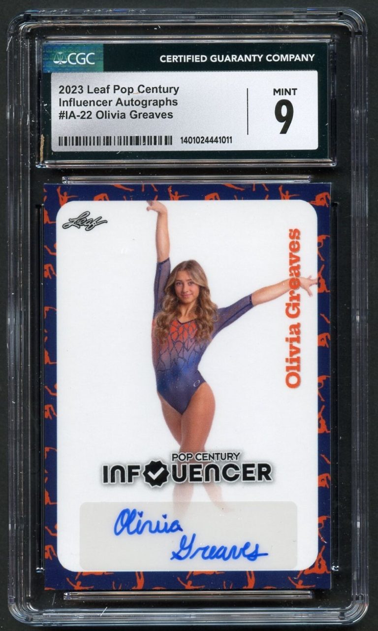 Olivia Greaves #IA-22 Leaf 2023 Pop Century Influencer Autographs Auto CGC 9