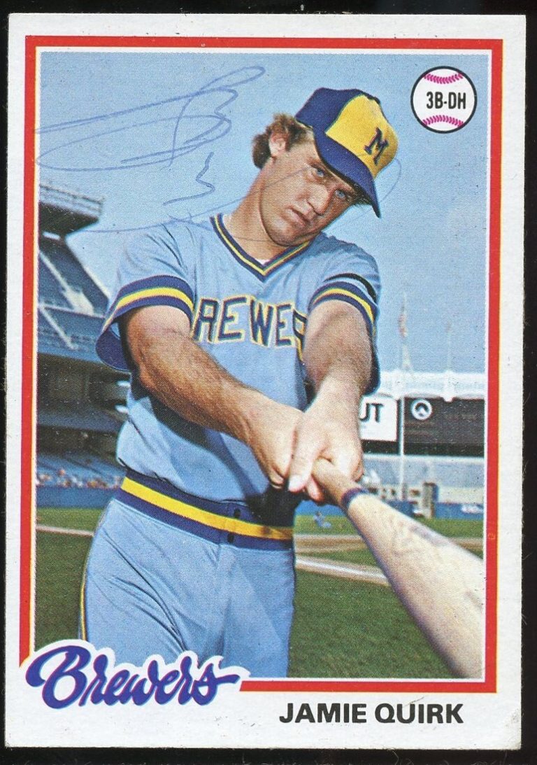 Jamie Quirk #95 signed autograph auto 1978 Topps Baseball Trading Card