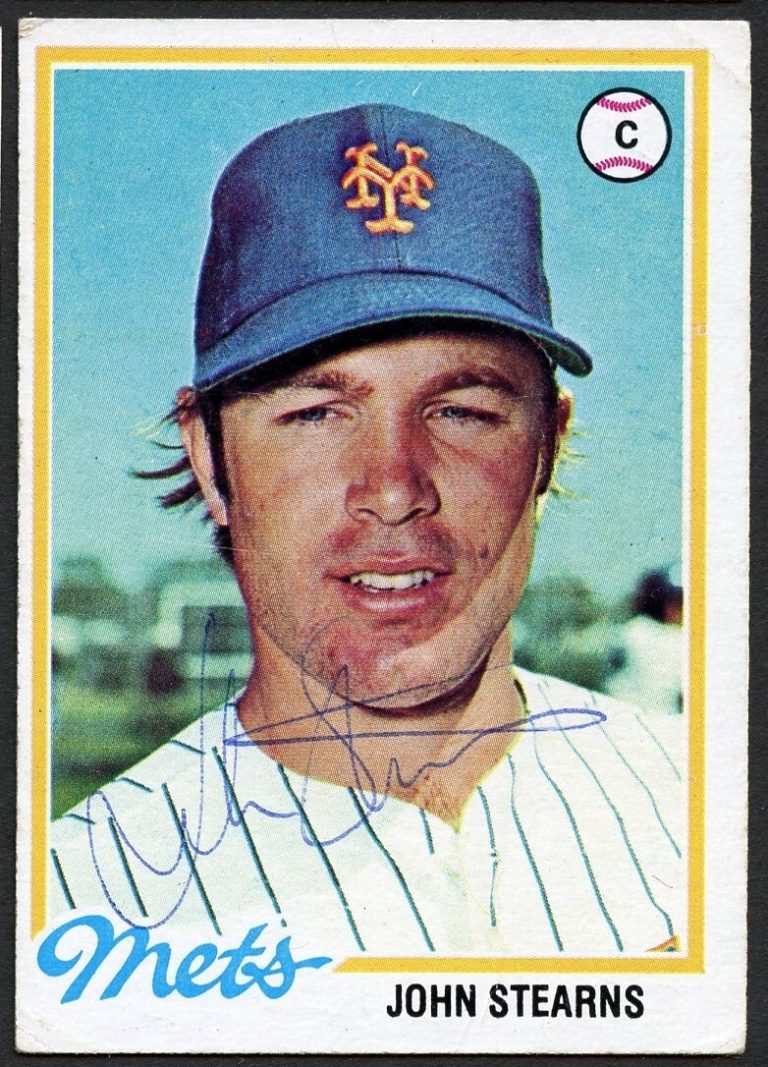 John Stearns #334 signed autograph auto 1978 Topps Baseball Trading Card