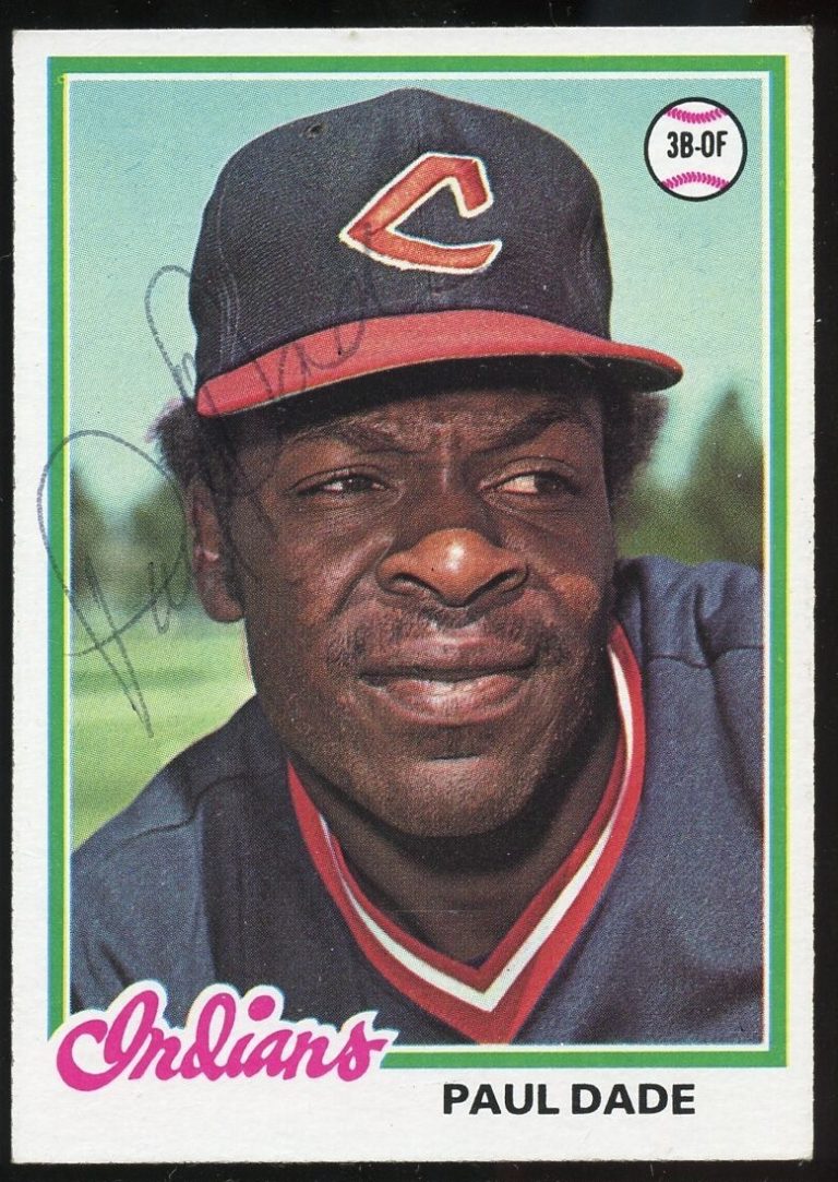 Paul Dade #662 signed autograph auto 1978 Topps Baseball Trading Card