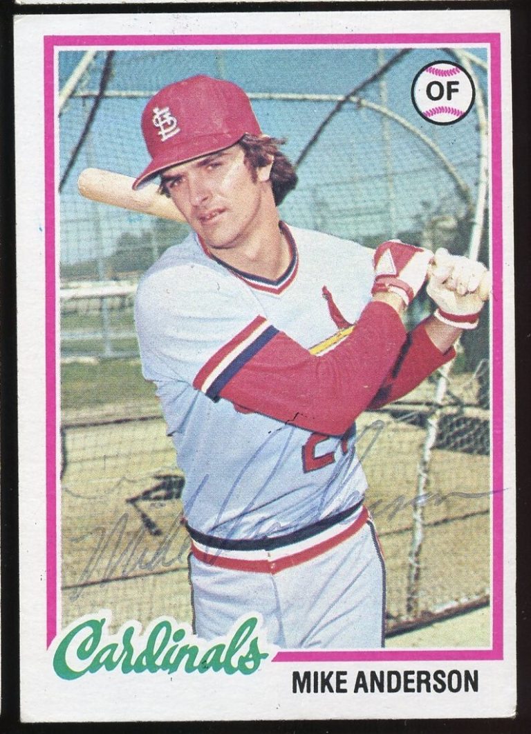 Mike Anderson #714 signed autograph auto 1978 Topps Baseball Trading Card