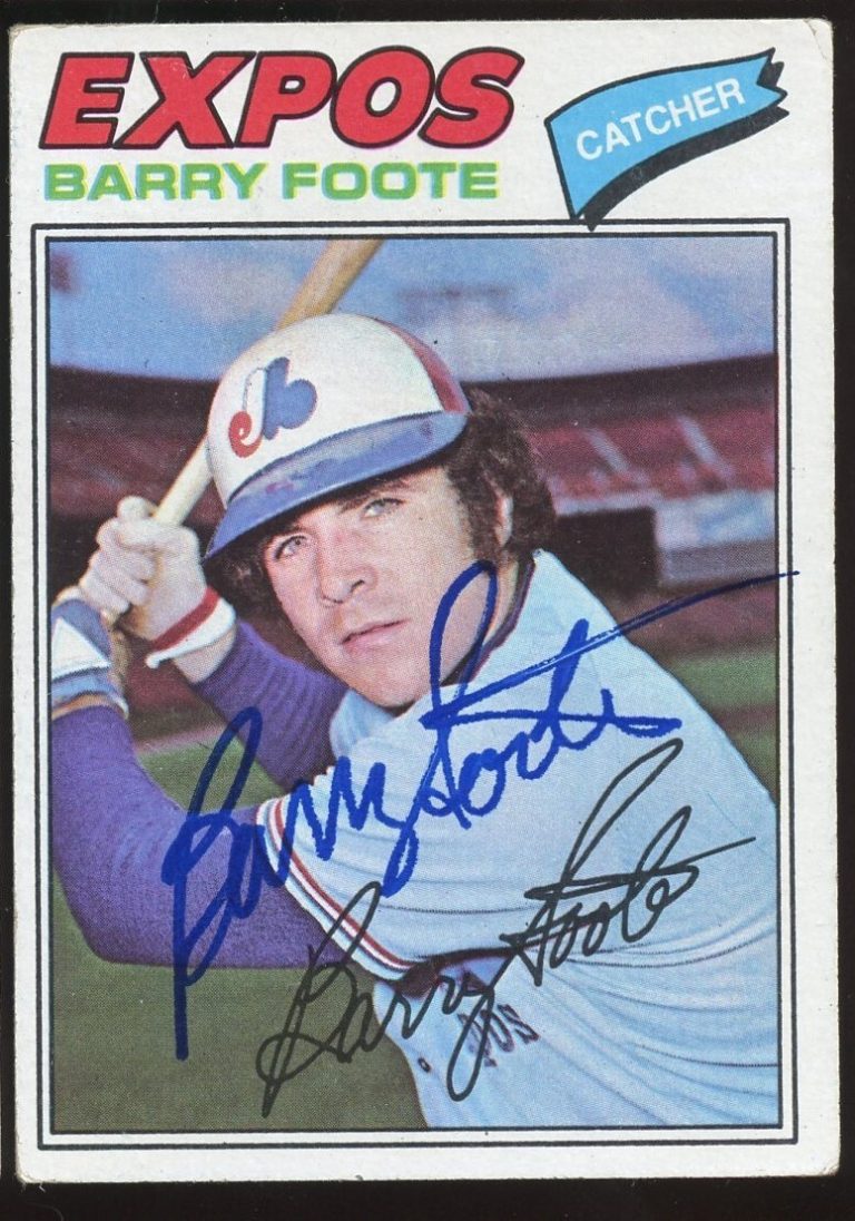 Barry Foote #612 signed autograph auto 1977 Topps Baseball Trading Card