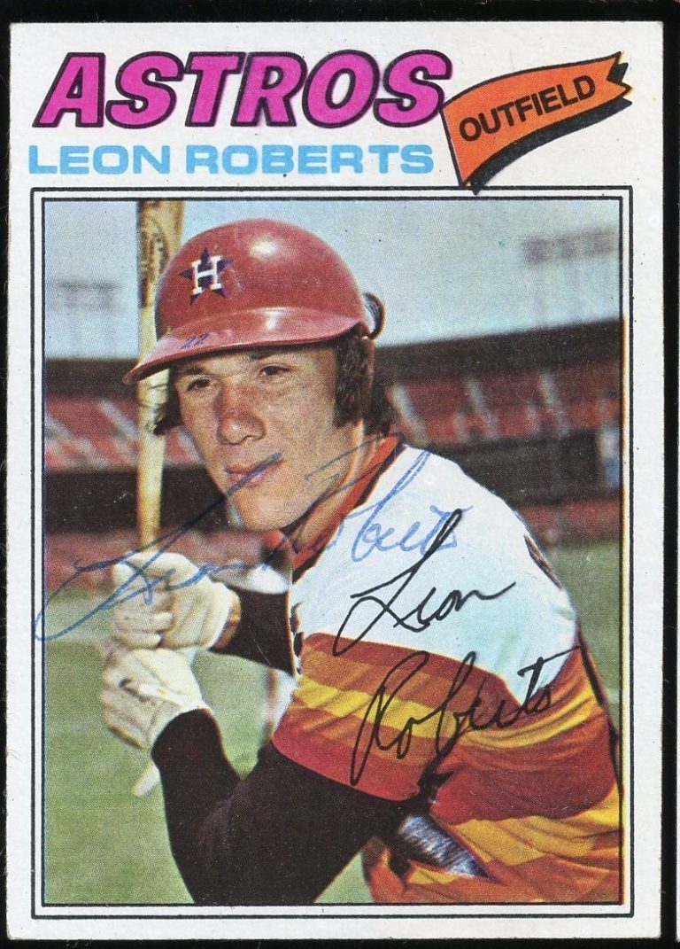 Leon Roberts #456 signed autograph auto 1977 Topps Baseball Trading Card