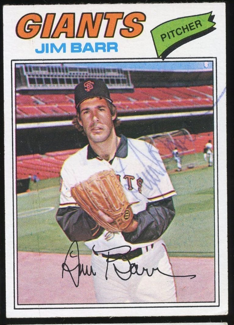 Jim Barr #609 signed autograph auto 1977 Topps Baseball Trading Card