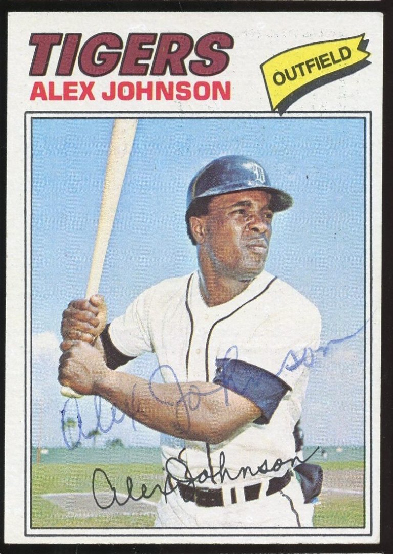 Alex Johnson #637 signed autograph auto 1977 Topps Baseball Trading Card