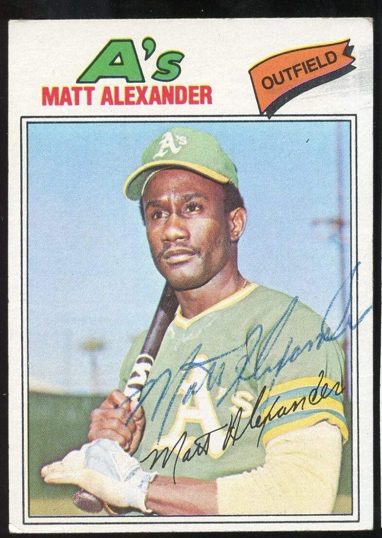 Matt Alexander #644 signed autograph auto 1977 Topps Baseball Trading Card