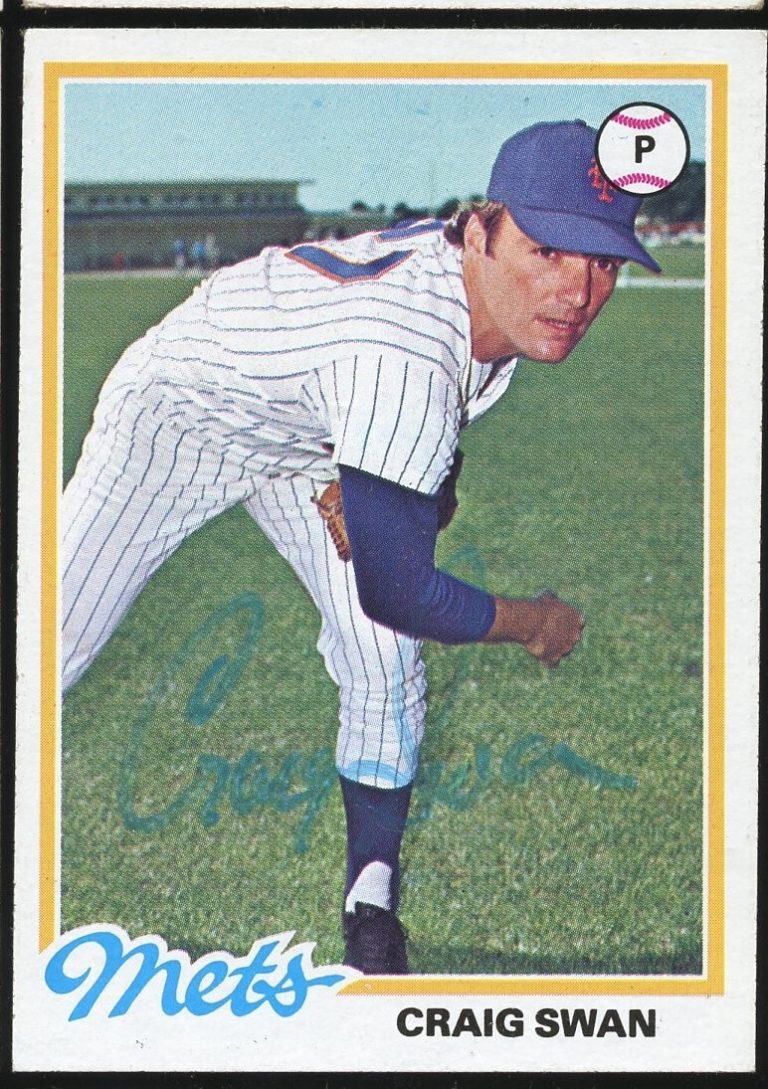 Craig Swan #621 signed autograph auto 1978 Topps Baseball Trading Card