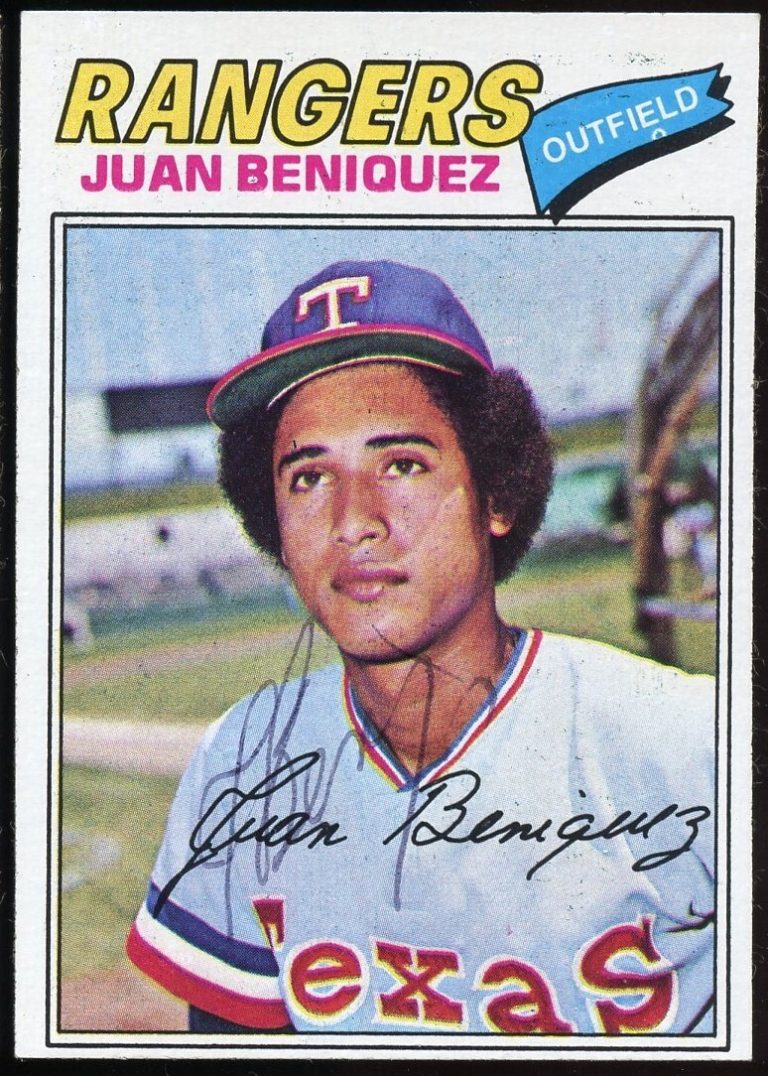 Juan Beniquez #81 signed autograph auto 1977 Topps Baseball Trading Card
