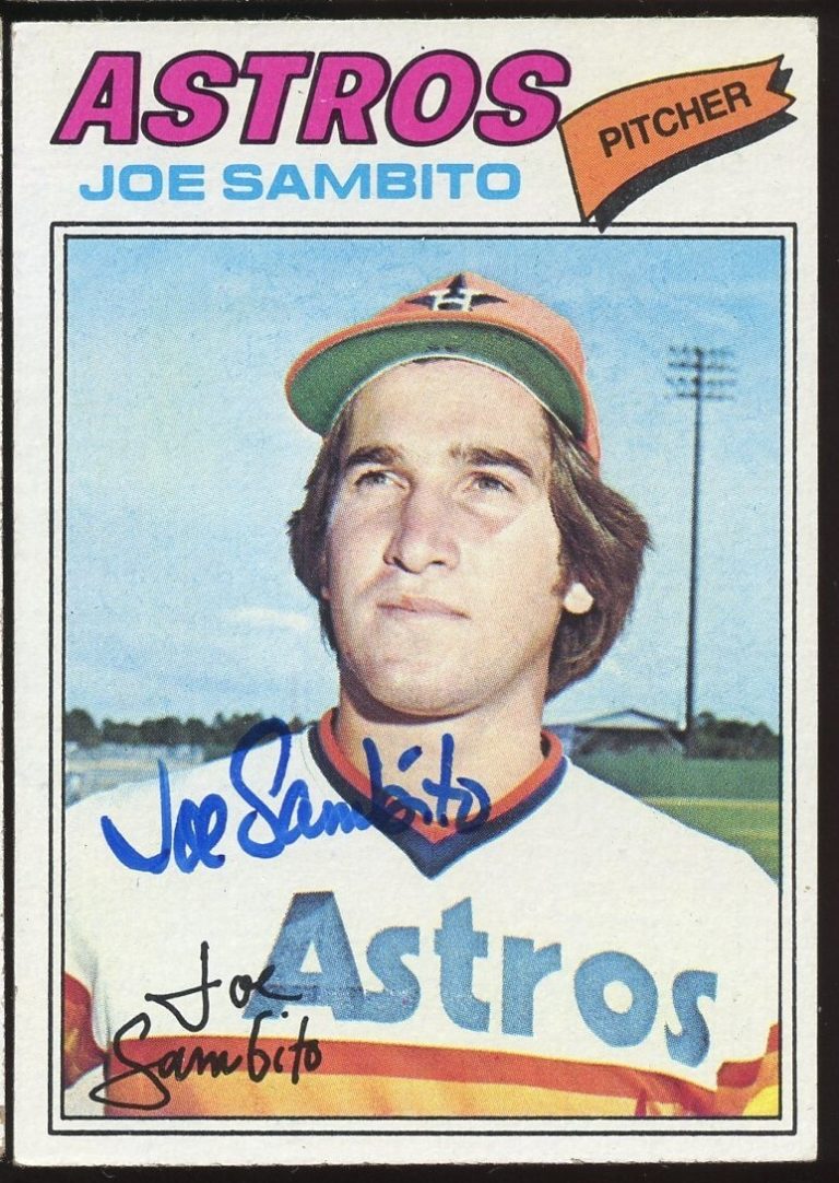 Joe Sambito #227 signed autograph auto 1977 Topps Baseball Trading Card