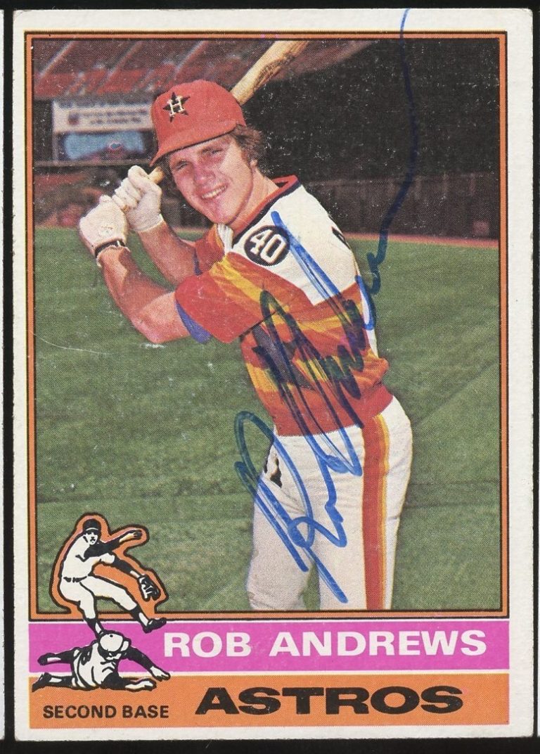 Rob Andrews #568 signed autograph auto 1976 Topps Baseball Trading Card