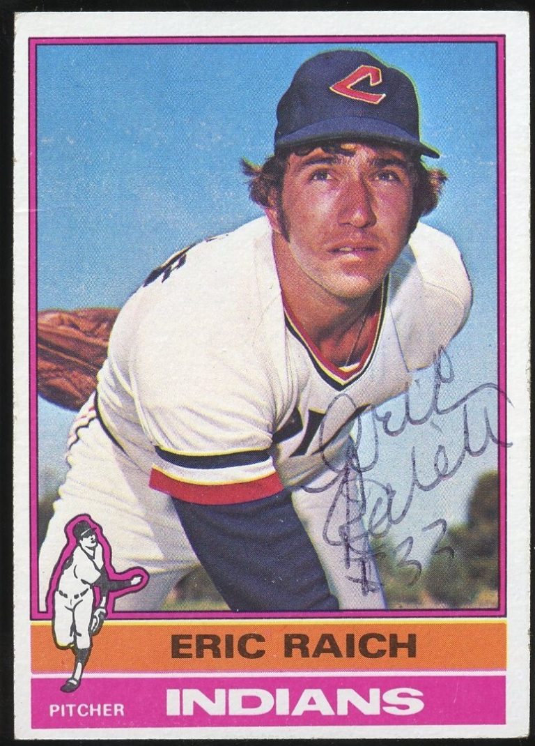 Eric Raich #484 signed autograph auto 1976 Topps Baseball Trading Card