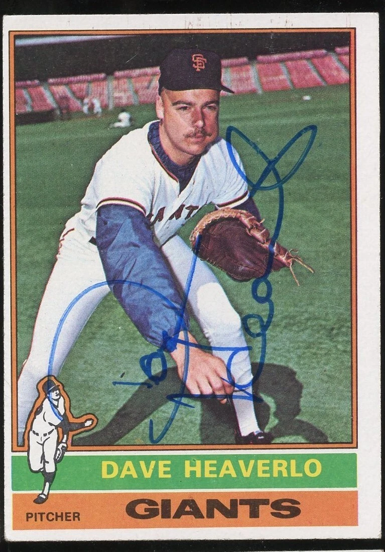 Dave Heaverlo #213 signed autograph auto 1976 Topps Baseball Trading Card