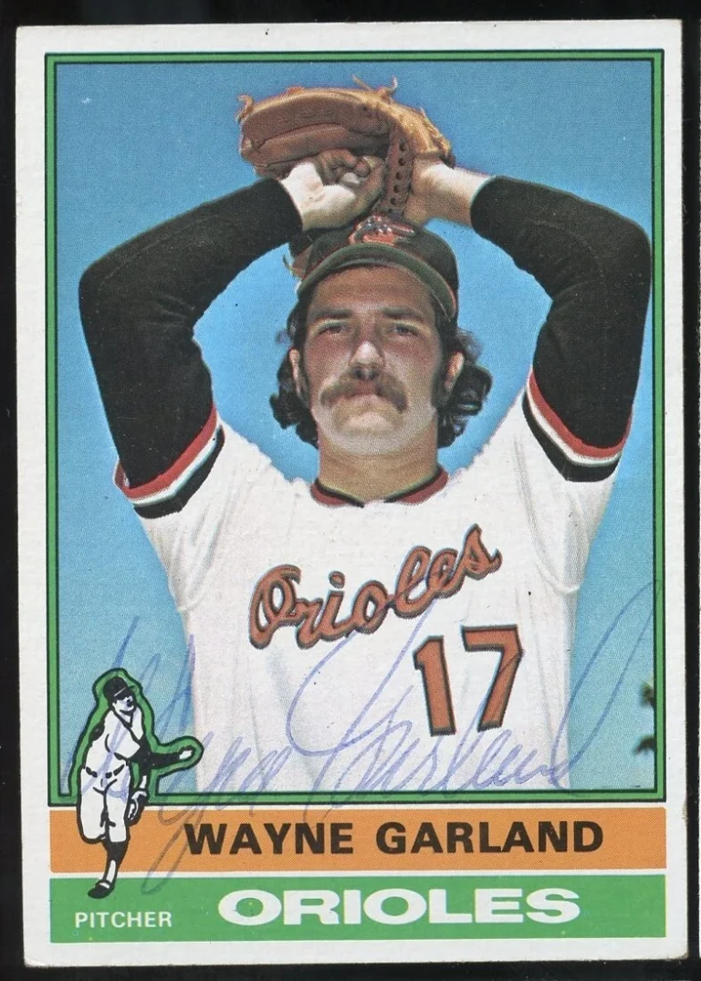 Wayne Garland #414 signed autograph auto 1976 Topps Baseball Trading Card