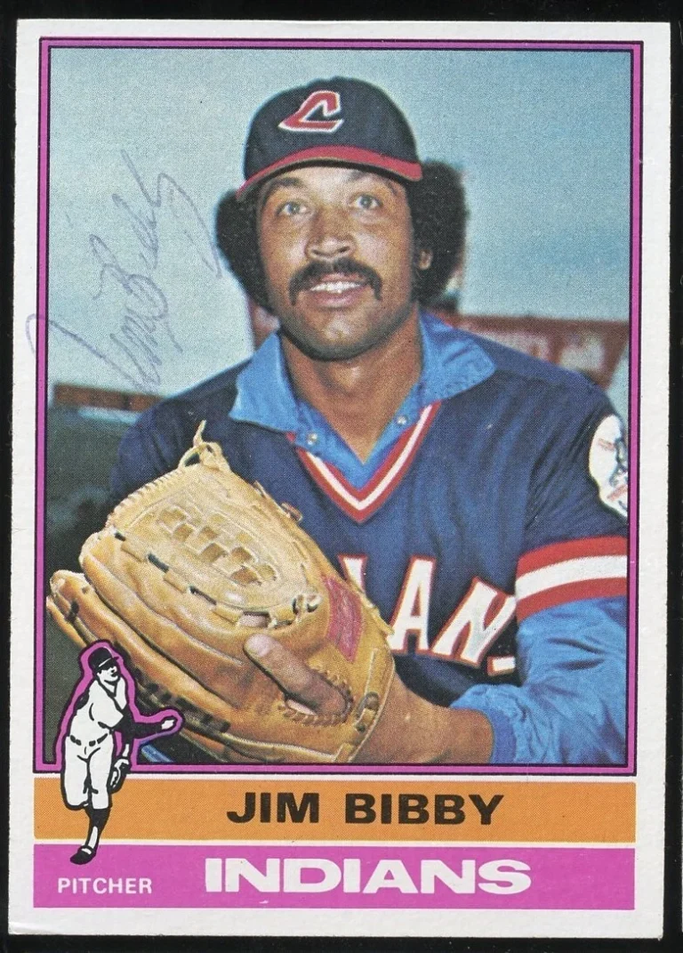 Jim Bibby #324 signed autograph auto 1976 Topps Baseball Trading Card