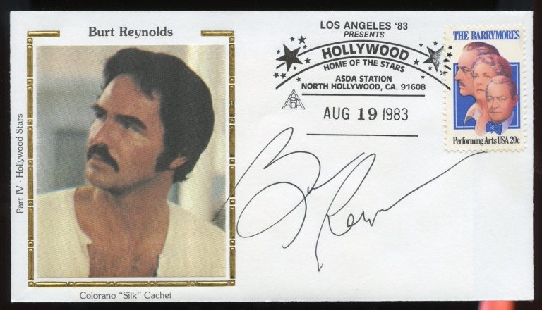 Burt Reynolds d2018 signed autograph auto FDC American Actor BAS Stickered