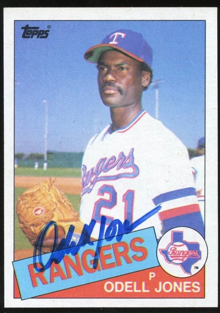 Odell Jones #29 signed autograph auto 1985 Topps Baseball Trading Card