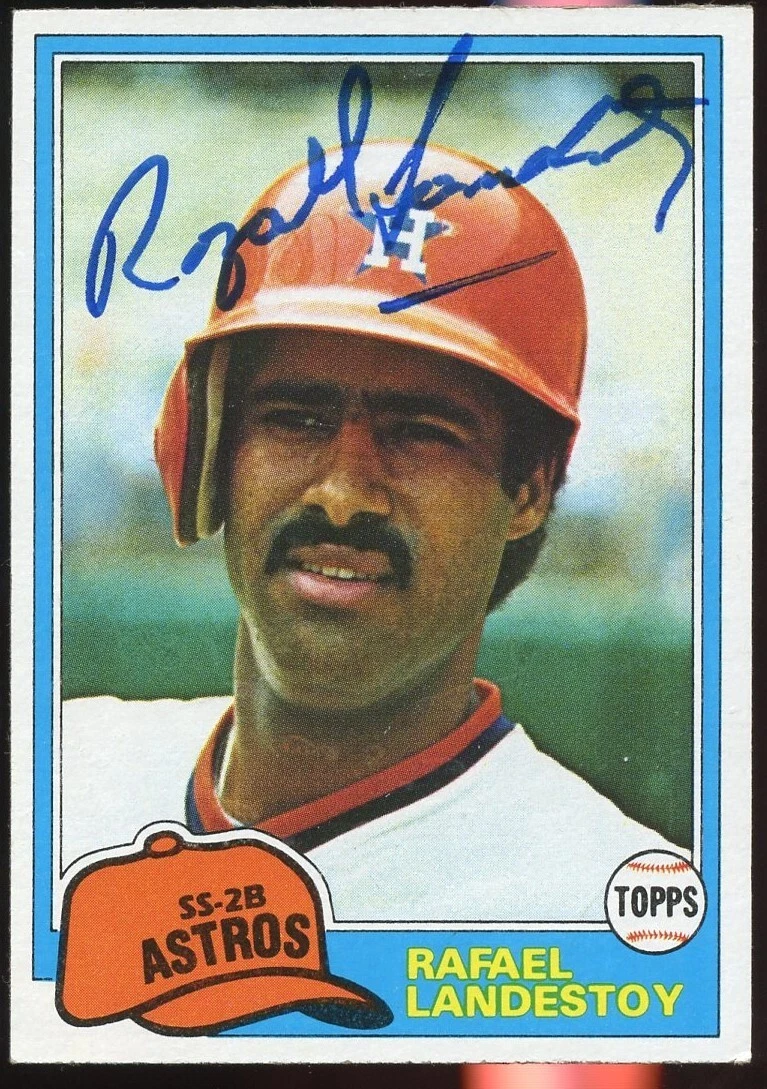 Rafael Landestoy #597 signed autograph auto 1981 Topps Baseball Trading Card