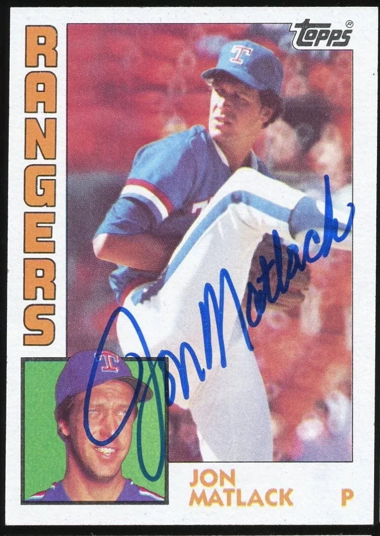 Jon Matlack #149 signed autograph auto 1984 Topps Baseball Trading Card
