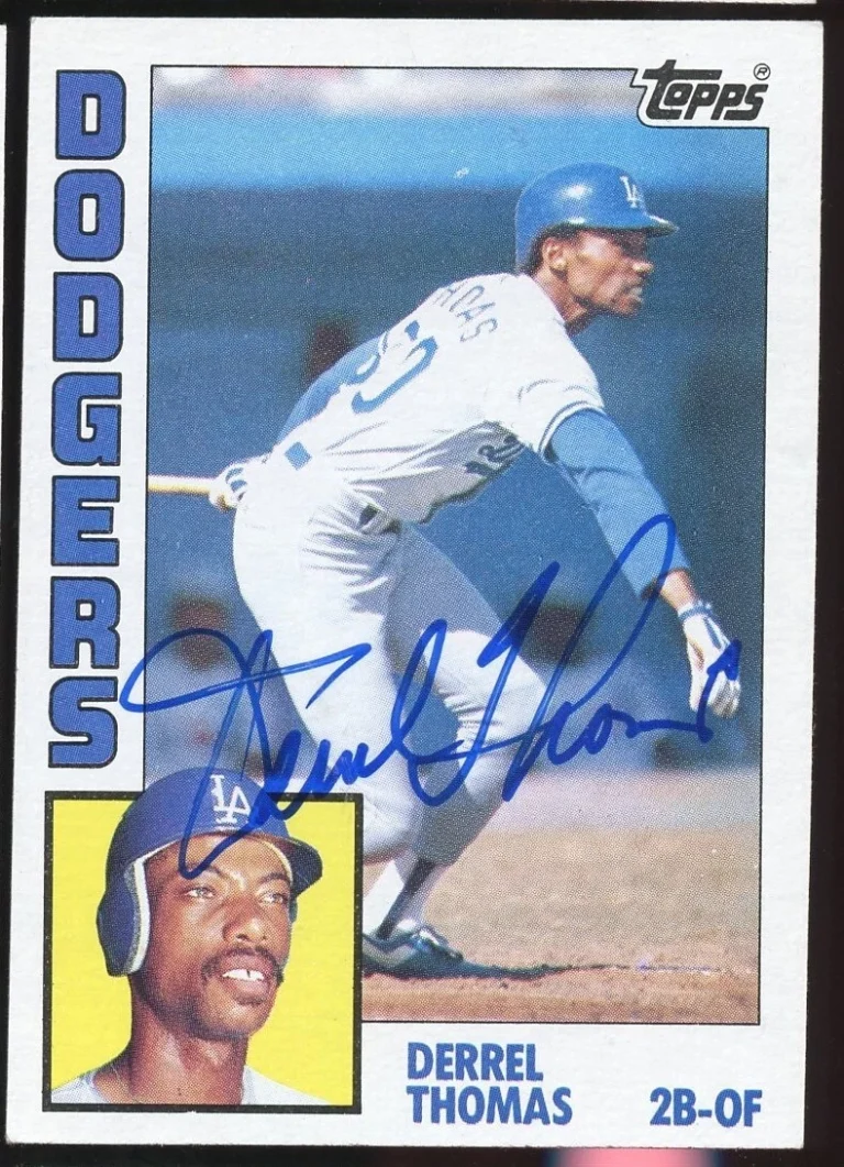 Derrel Thomas #583 signed autograph auto 1984 Topps Baseball Trading Card