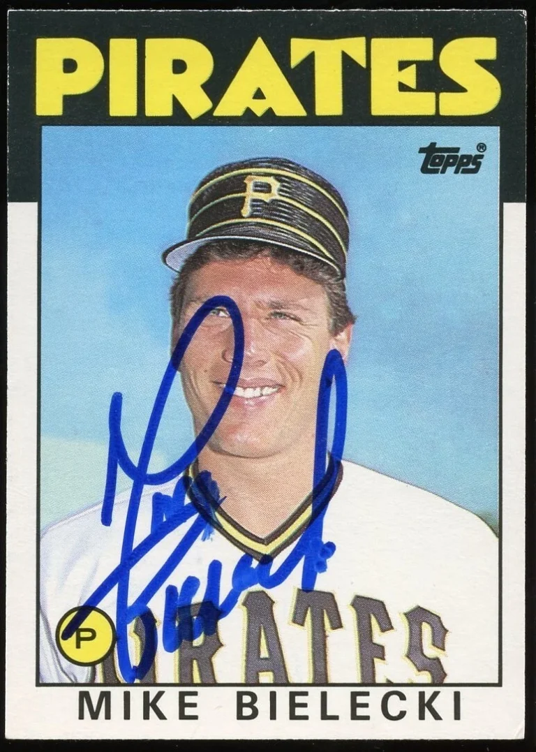 Mike Bielecki #10T signed autograph auto 1986 Topps Baseball Trading Card