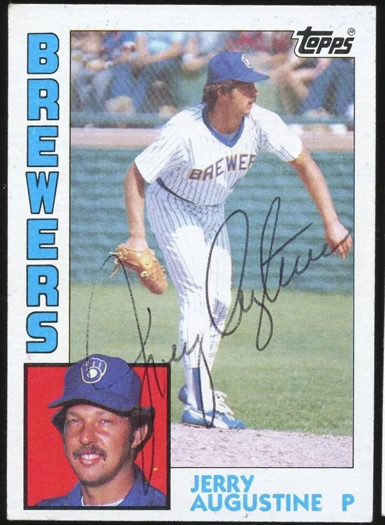 Jerry Augustine #658 signed autograph auto 1984 Topps Baseball Trading Card