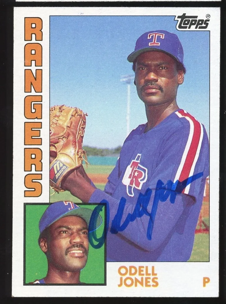 Odell Jones #734 signed autograph auto 1984 Topps Baseball Trading Card
