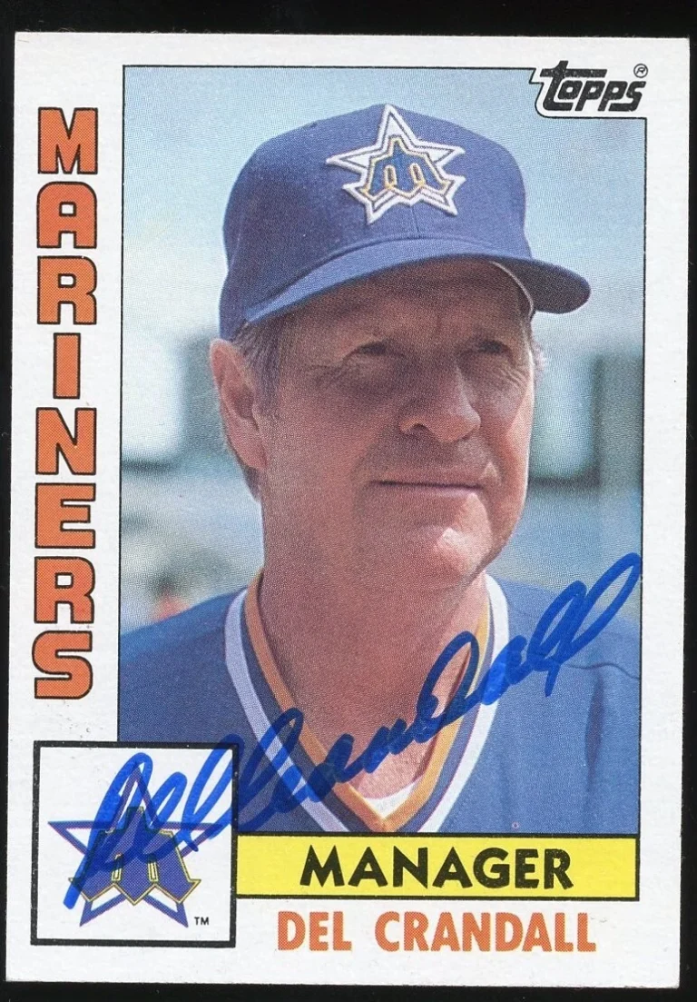 Del Crandall #721 signed autograph auto 1984 Topps Baseball Trading Card