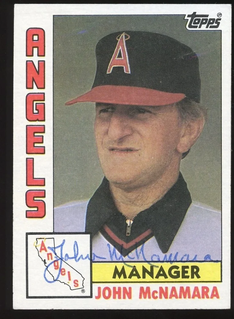 John McNamara #651 signed autograph auto 1984 Topps Baseball Trading Card