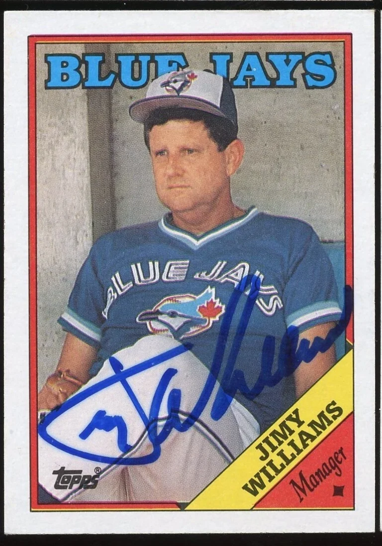 Jimy Williams #314 signed autograph auto 1988 Topps Baseball Trading Card