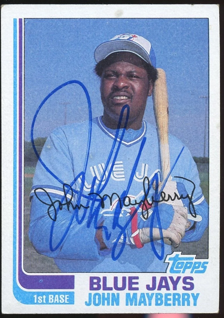 John Mayberry #470 signed autograph auto 1982 Topps Baseball Trading Card
