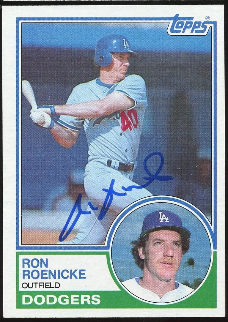 Ron Roenicke #113 signed autograph auto 1983 Topps Baseball Trading Card