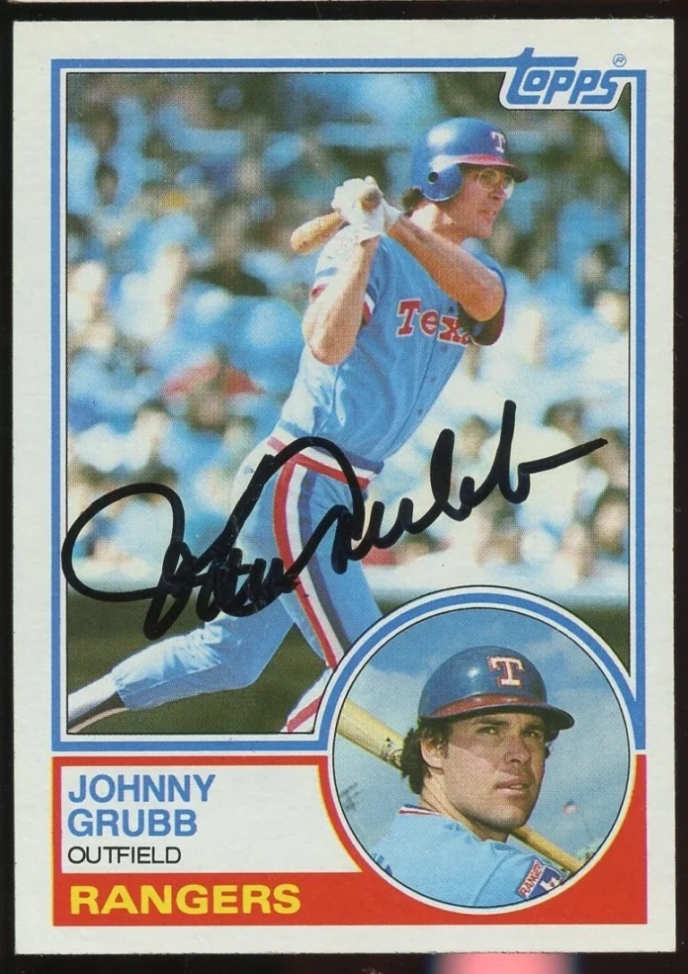Johnny Grubb #724 signed autograph auto 1983 Topps Baseball Trading Card