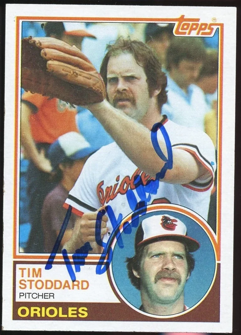 Tim Stoddard #217 signed autograph auto 1983 Topps Baseball Trading Card