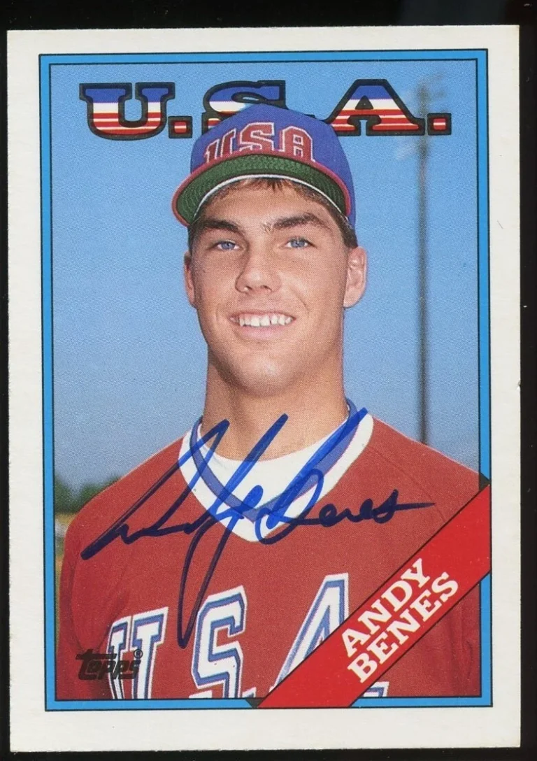 Andy Benes #14T signed autograph auto 1988 Topps Baseball Trading Card