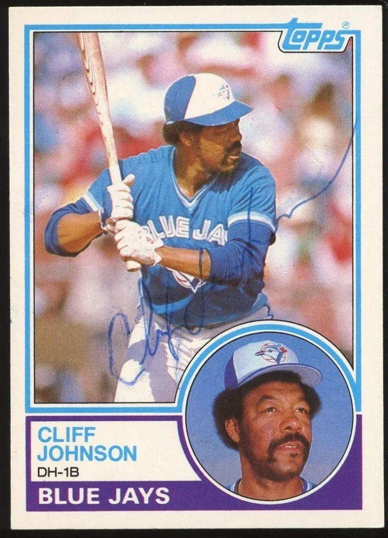 Cliff Johnson #49T signed autograph auto 1983 Topps Baseball Trading Card