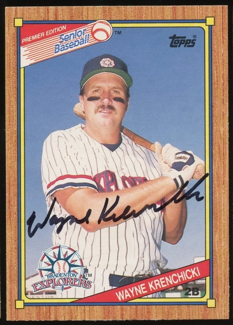 Wayne Krenchicki #75 signed autograph 1989 Topps Senior League Baseball Card