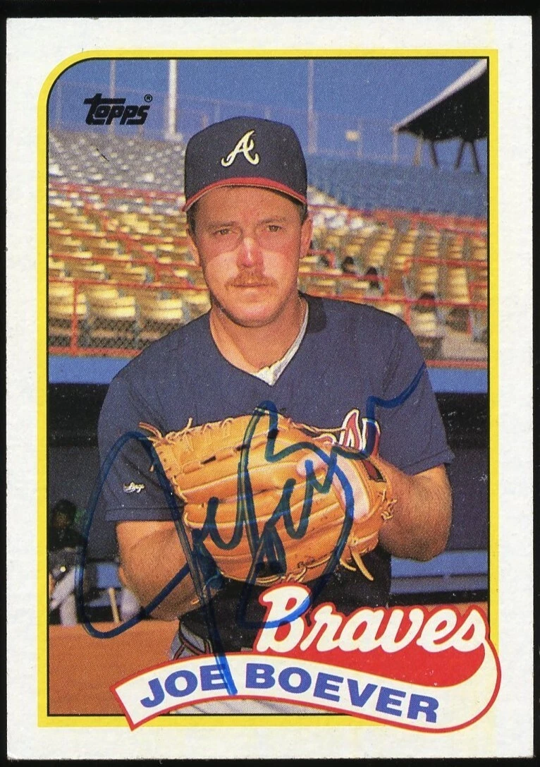 Joe Boever #586 signed autograph auto 1989 Topps Baseball Trading Card