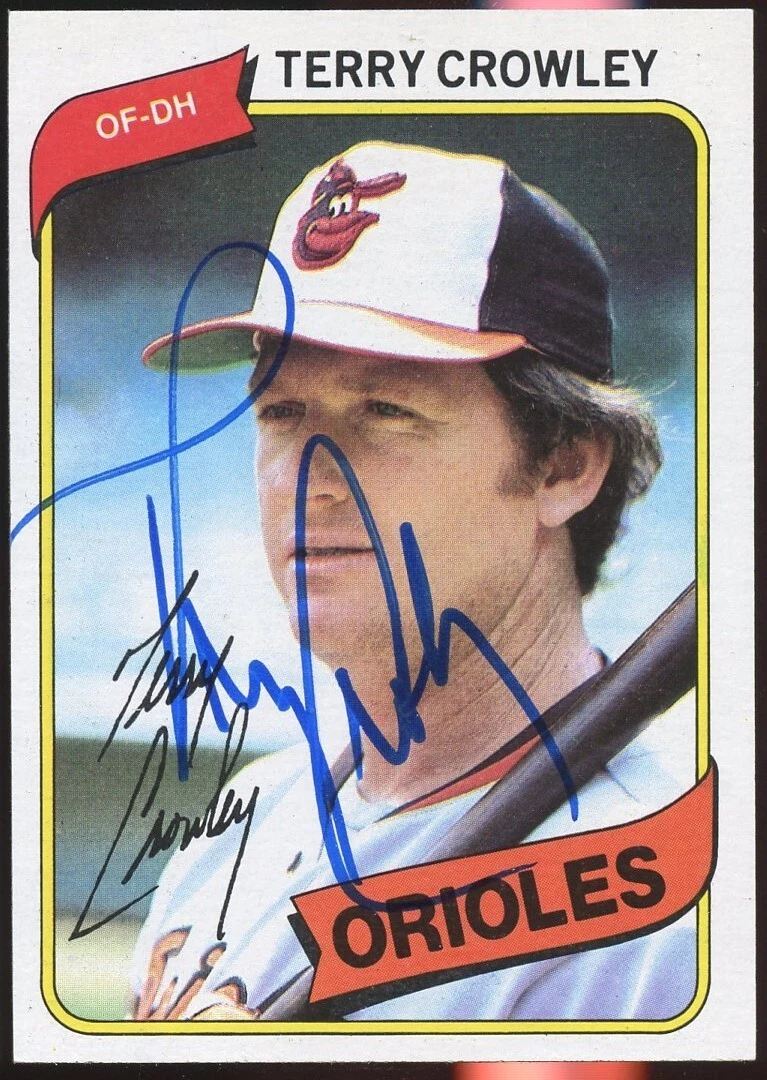 Terry Crowley #188 signed autograph auto 1980 Topps Baseball Trading Card