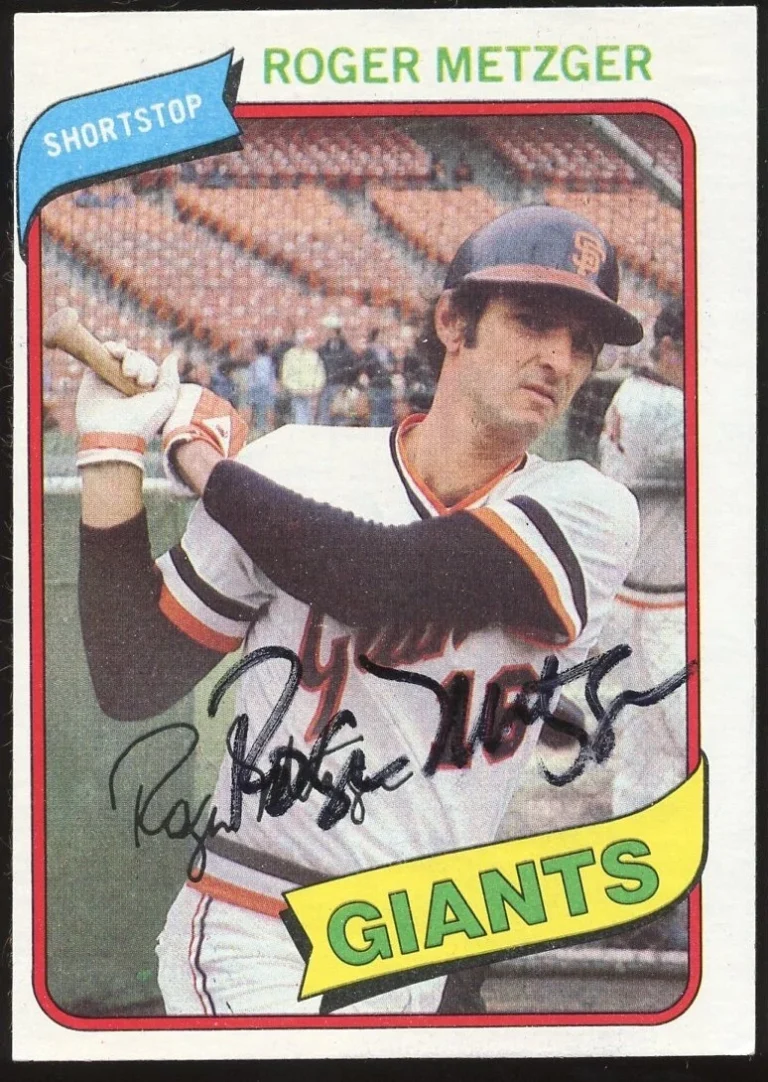 Roger Metzger #311 signed autograph auto 1980 Topps Baseball Trading Card