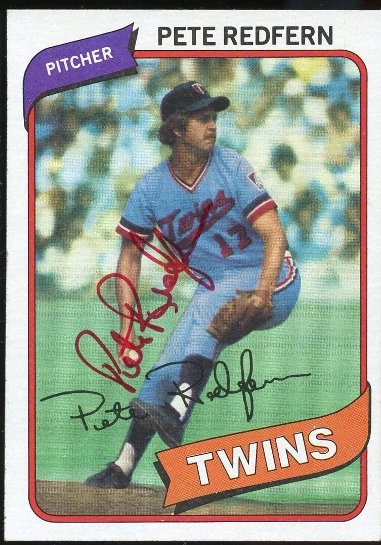 Pete Redfern #403 signed autograph auto 1980 Topps Baseball Trading Card