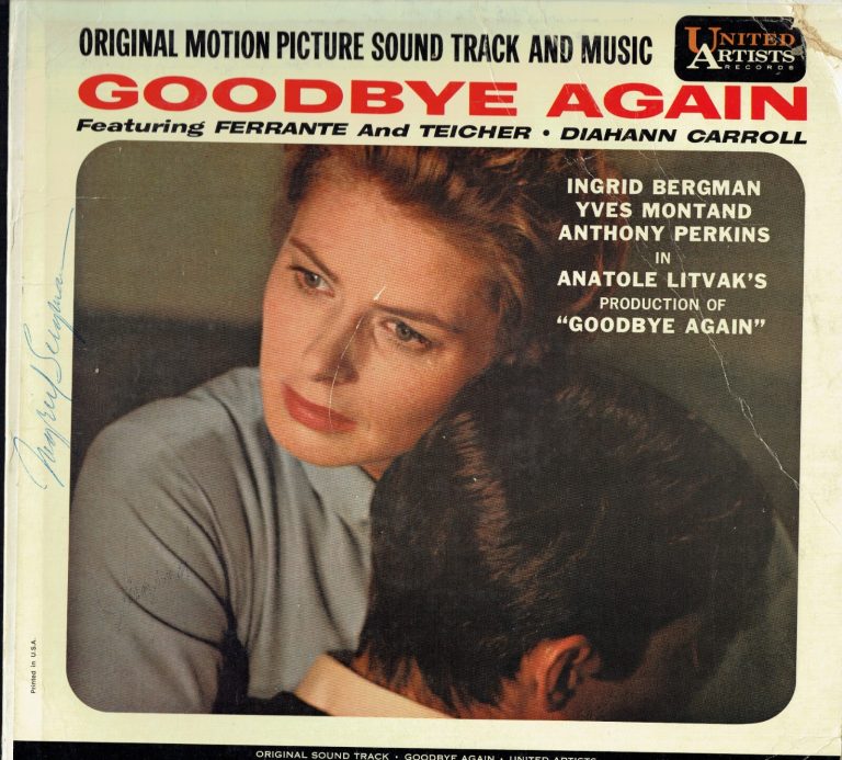 Ingrid Bergman signed autograph auto Goodbye Again Album Cover BAS Full Letter