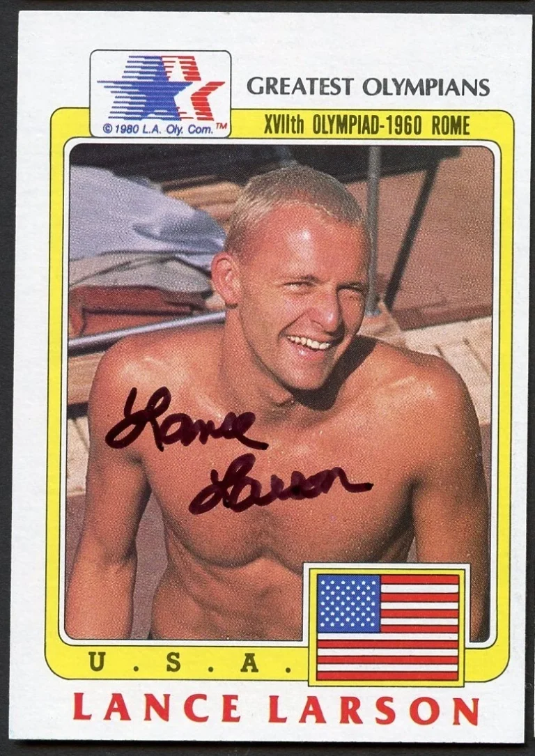 Lance Larson #86 signed autograph auto 1983 Topps Greatest Olympians Card